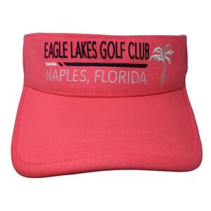 Eagle Lakes Golf Club Strapback Visor Hat Pink One Size Under Armour